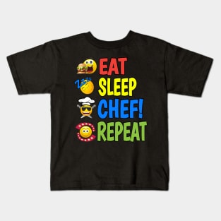 Eat Sleep Chef Repeat Kids T-Shirt